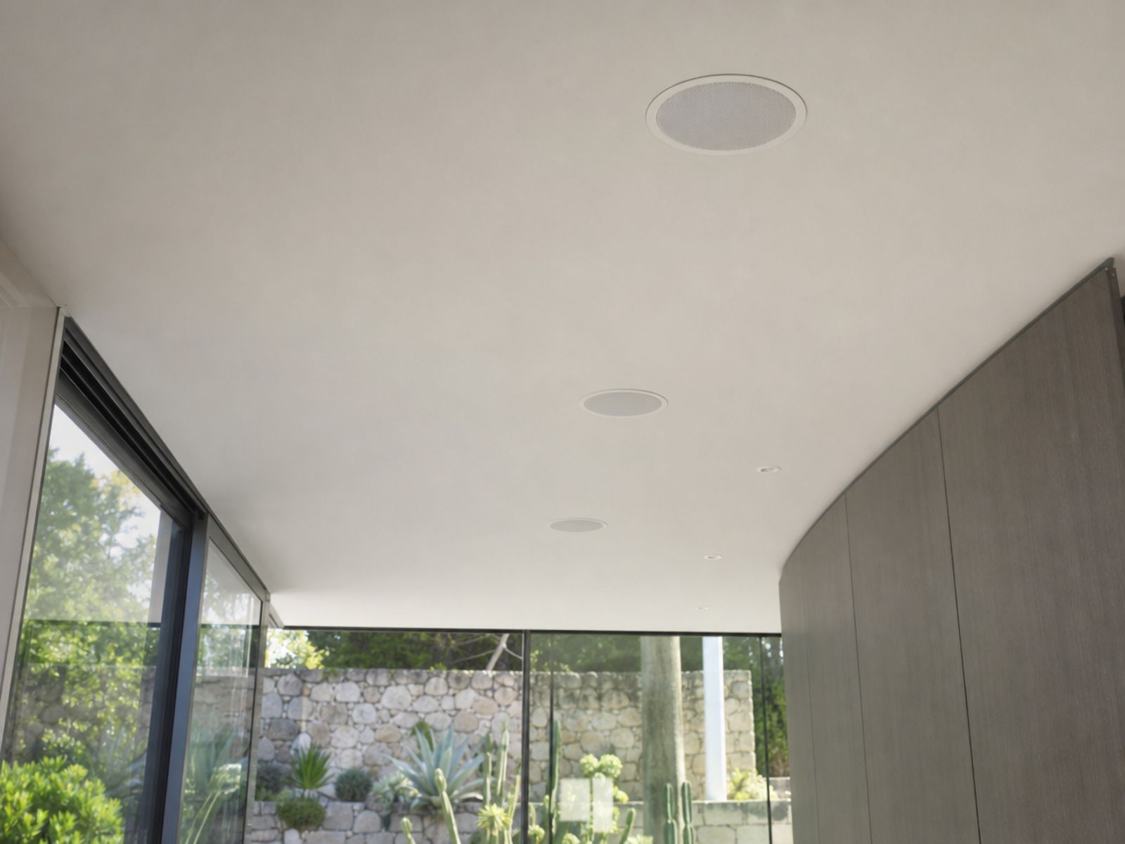 Multi-room audio with in-ceiling speakers